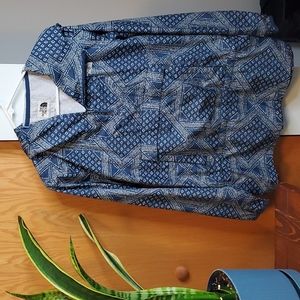 The North Face Printed Fanorak Pullover - Women's Medium Urban Navy Bandana Prin